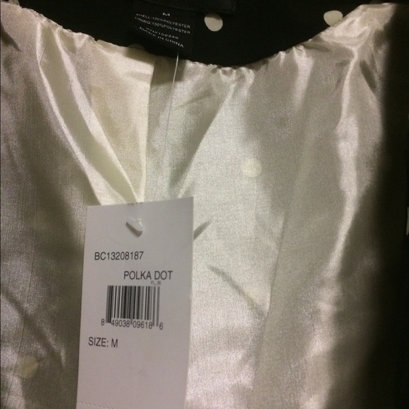 Ladies jacket polkadot new black and white - Picture 2 of 2